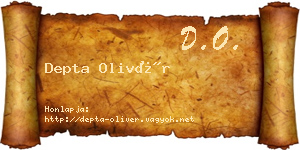 Depta Olivér névjegykártya